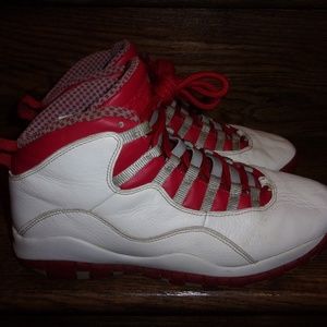 Mens 2005 Retro Jordan 10 X Red Steele Shoes Sz. 9